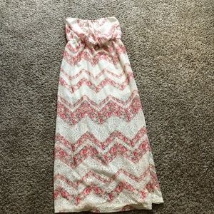 Strapless maxi dress